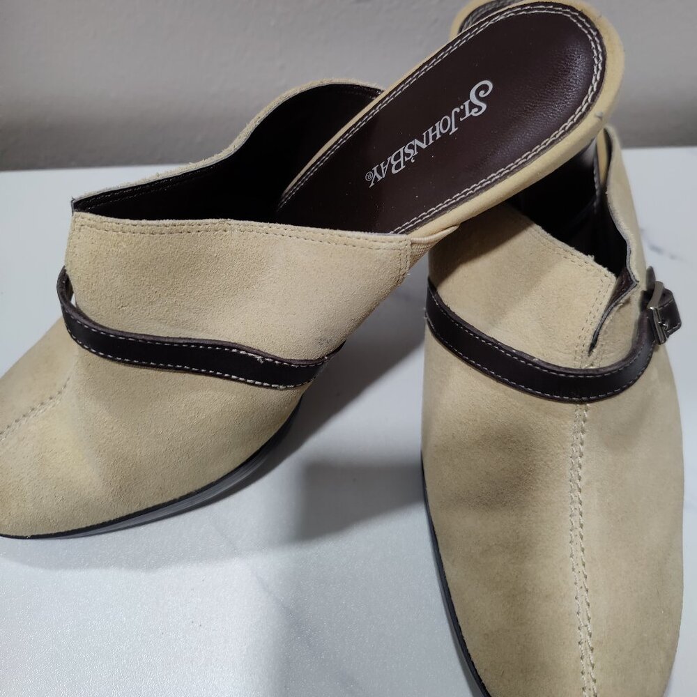 St.Johns Bay nude and brown mules